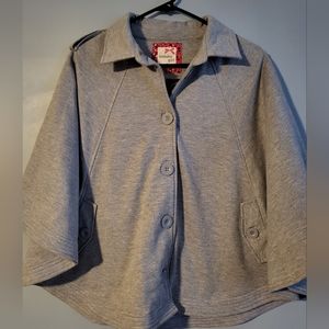 Womens Tommy Girl Poncho Cape Gray